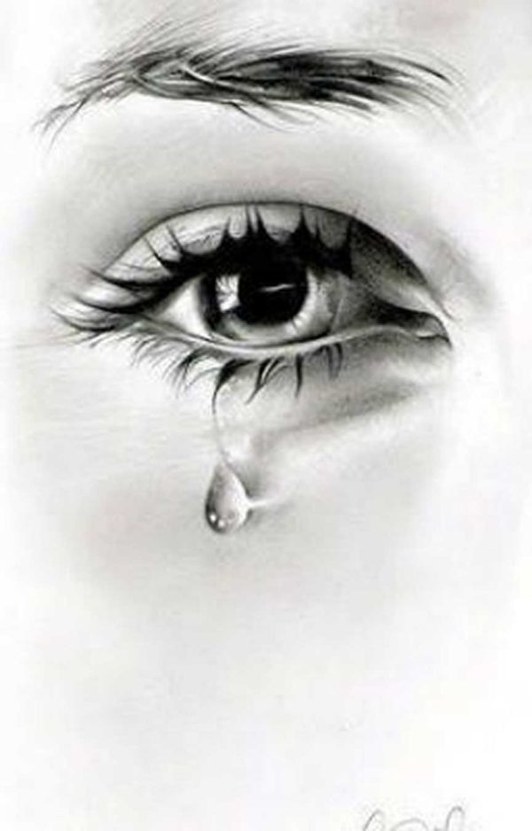 گریه عکس فانتزی غمگین سیاه و سفید