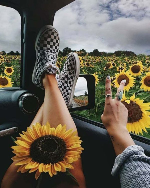 عکس دختر با گل برای پروفایل واتساپ