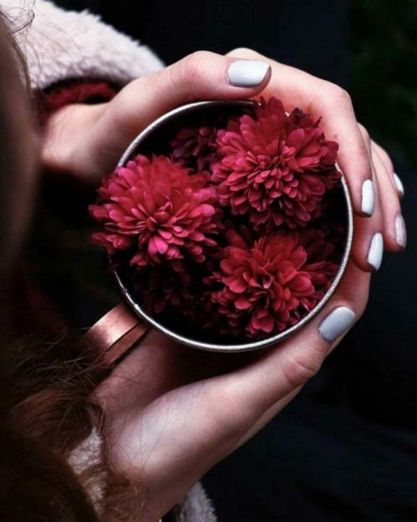 عکس دختر با گل برای پروفایل واتساپ