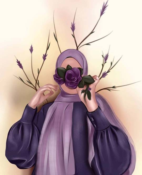 عکس دیجیتالی دخترونه با حجاب روسری